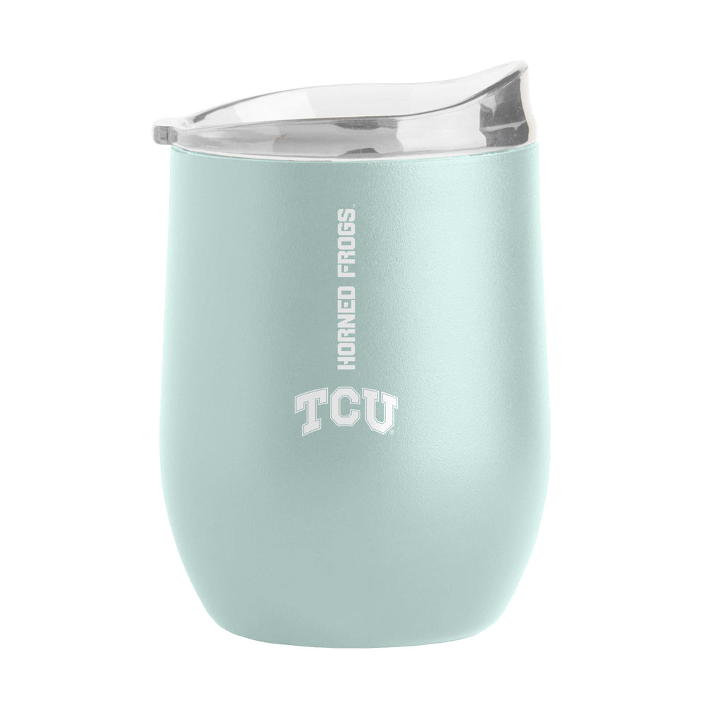 TCU 16oz Vertical Powder Coat Curved Bev - Logo Brands - Flyclothing LLC