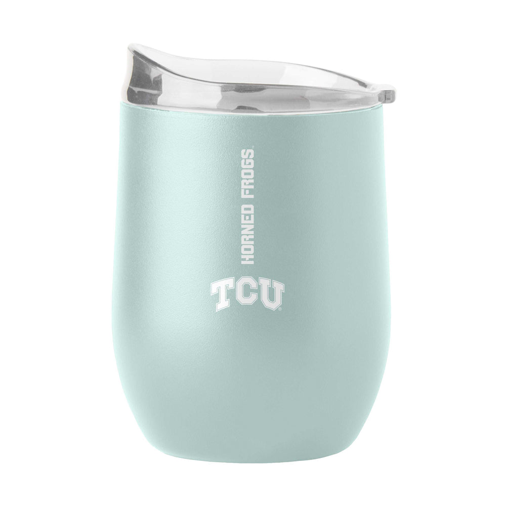 TCU 16oz Vertical Powder Coat Curved Bev - Logo Brands - Flyclothing LLC