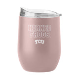 TCU 16oz Stencil Powder Coat Curved Bev - Logo Brands - Flyclothing LLC