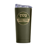 TCU 20oz Badge Powder Coat Tumbler - Logo Brands - Flyclothing LLC