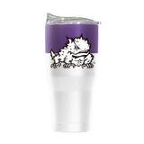 TCU 30oz Colorblock White Powder Coat Tumbler - Logo Brands - Flyclothing LLC