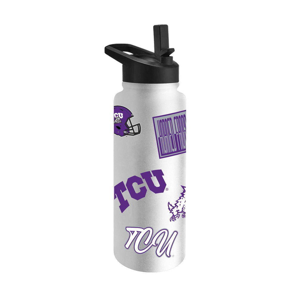TCU 34oz White Dreamweave Quencher Bottle - Logo Brands - Flyclothing LLC