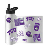 TCU 34oz White Dreamweave Quencher Bottle - Logo Brands - Flyclothing LLC