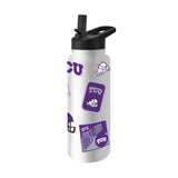 TCU 34oz White Dreamweave Quencher Bottle - Logo Brands - Flyclothing LLC