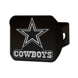 Dallas Cowboys Black Metal Hitch Cover with Metal Chrome 3D Emblem - Dallas Cowboys - Flyclothing LLC