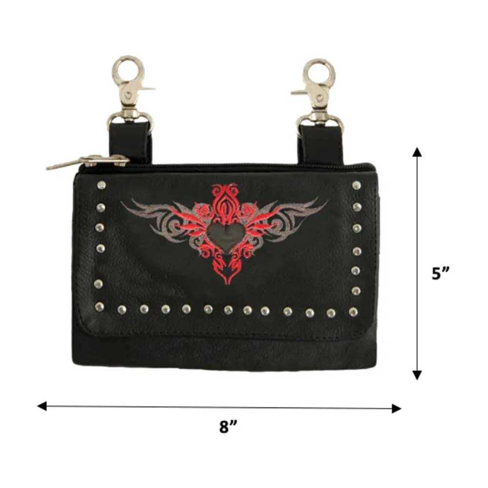Women’s Antique-Style Cowhide Clip on Rider Bag - Unik Just for Bikers - Flyclothing LLC