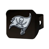 Tampa Bay Buccaneers Black Metal Hitch Cover with Metal Chrome 3D Emblem - Tampa Bay Buccaneers - Flyclothing LLC