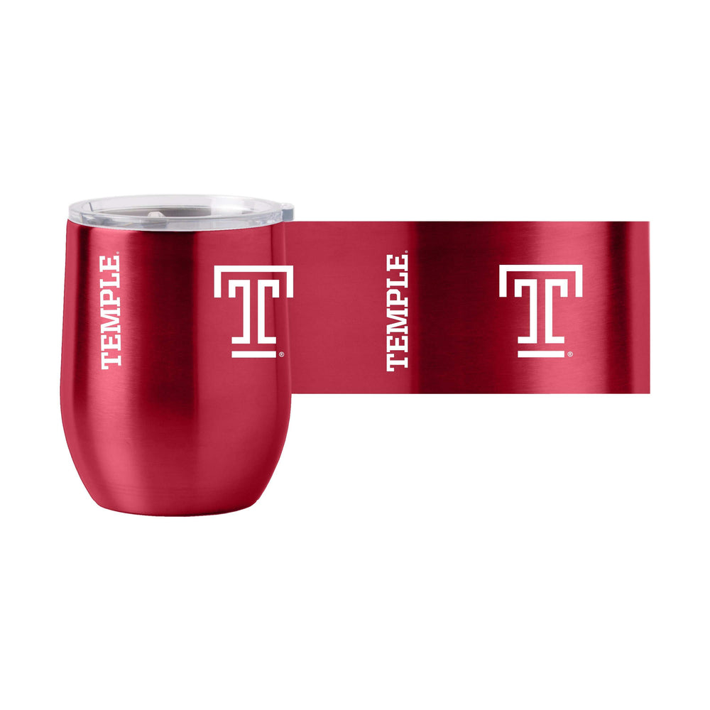 Temple 16oz Gameday Stainless Curved Beverage - Logo Brands - Flyclothing LLC