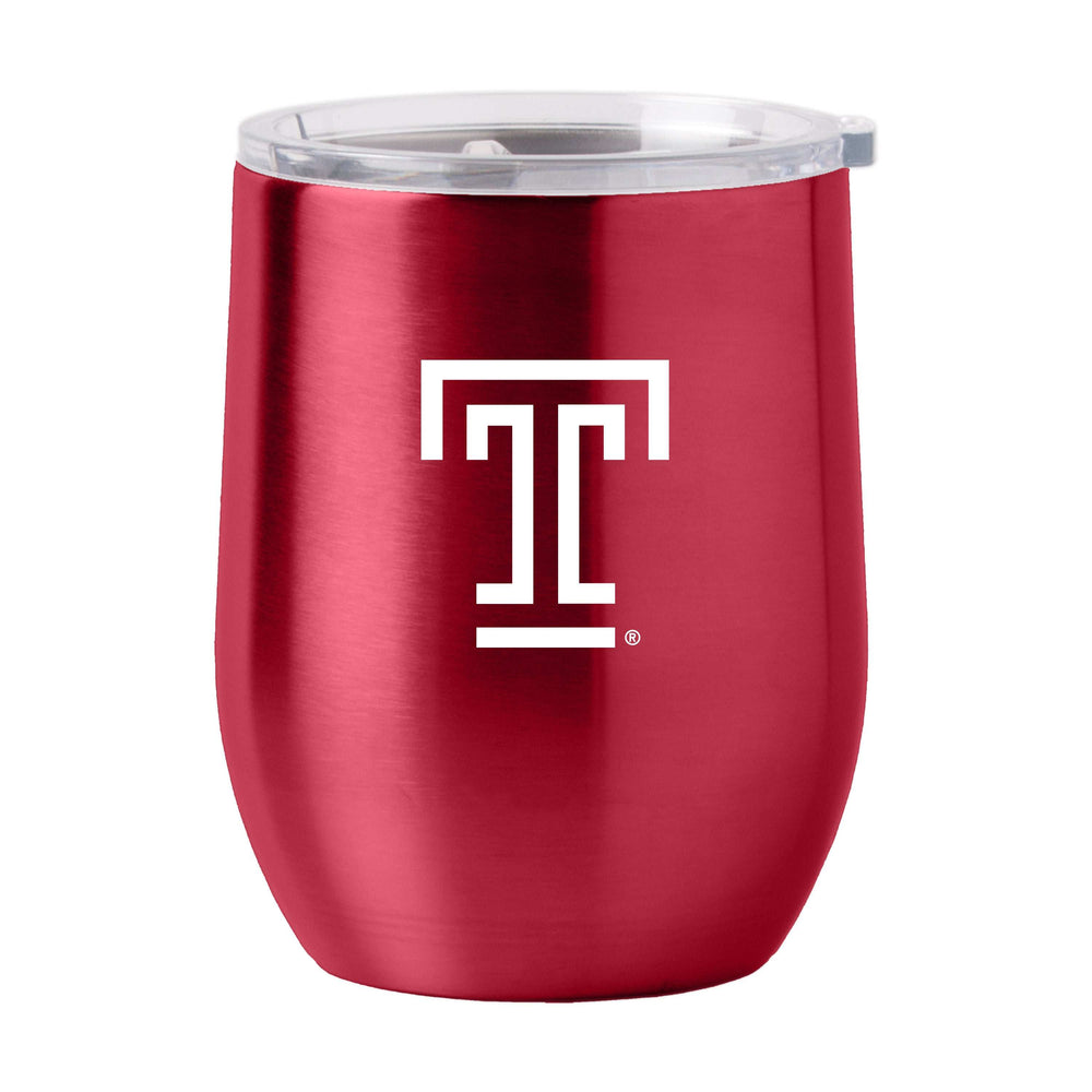 Temple 16oz Gameday Stainless Curved Beverage - Logo Brands - Flyclothing LLC