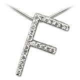 21606 - Rhodium Brass Pendant with AAA Grade CZ in Clear - Alamode - Flyclothing LLC