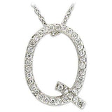 21616 - Rhodium Brass Pendant with AAA Grade CZ in Clear - Alamode - Flyclothing LLC