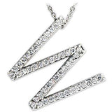 21621 - Rhodium Brass Pendant with AAA Grade CZ in Clear - Alamode - Flyclothing LLC