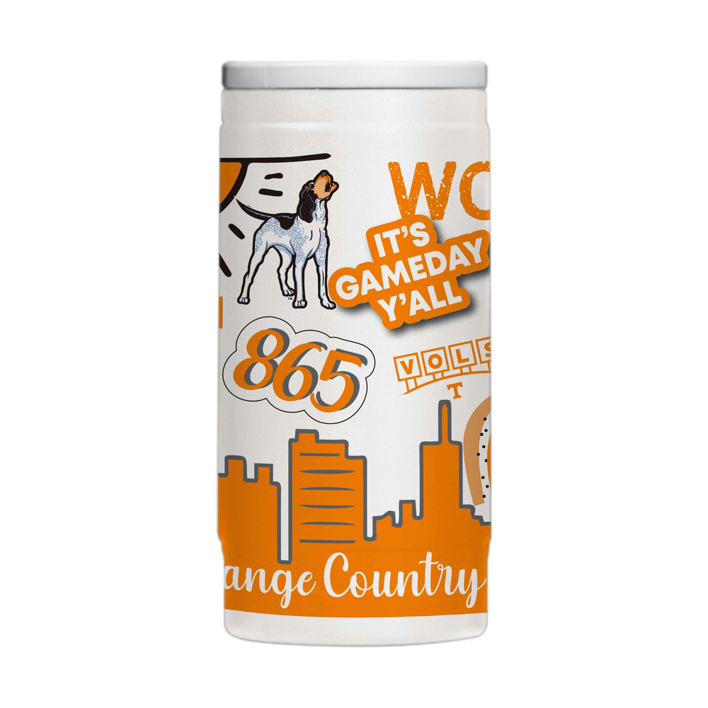 Tennessee 12oz Native Powder Coat Slim Can Coolie - Logo Brands - Flyclothing LLC