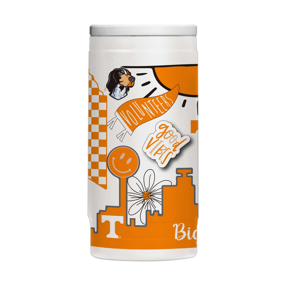 Tennessee 12oz Native Powder Coat Slim Can Coolie - Logo Brands - Flyclothing LLC