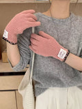 Ribbed Knit Gloves - Trendsi - Flyclothing LLC