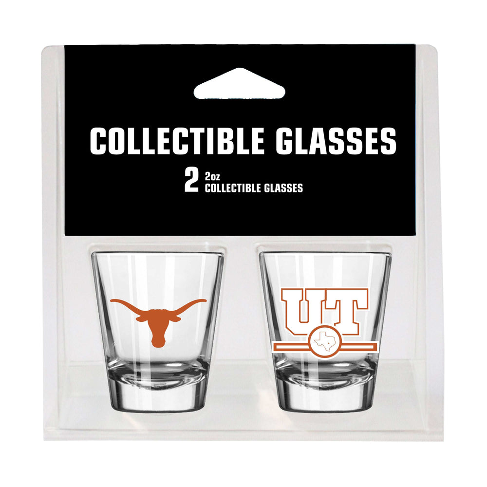 Texas Campus Colors 2oz Letterman Shot Glass 2 Pack - Logo Brands - Flyclothing LLC