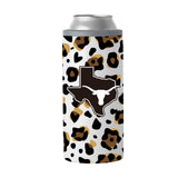 Texas 12oz Neutral Leopard Slim Can Coolie - Logo Brands - Flyclothing LLC