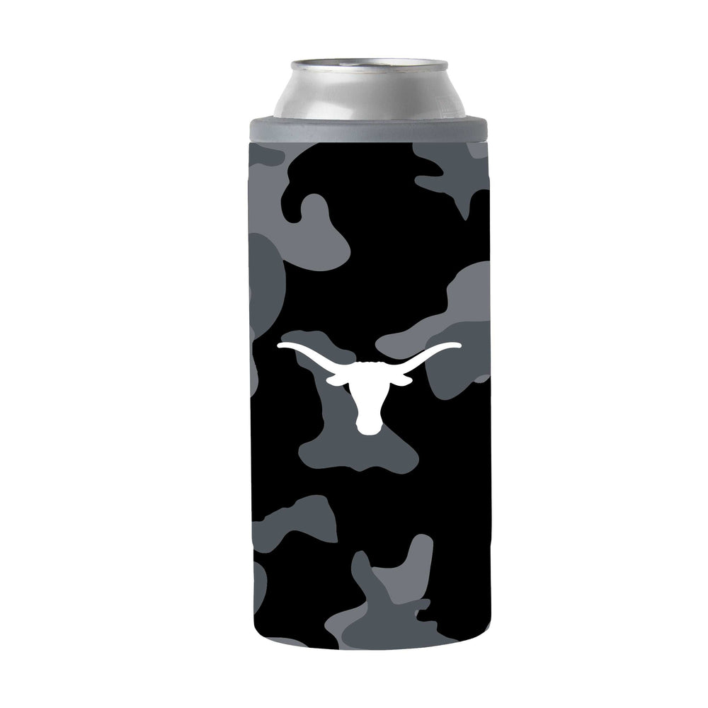 Texas Black Camo 12oz Slim Can Coolie - Logo Brands - Flyclothing LLC