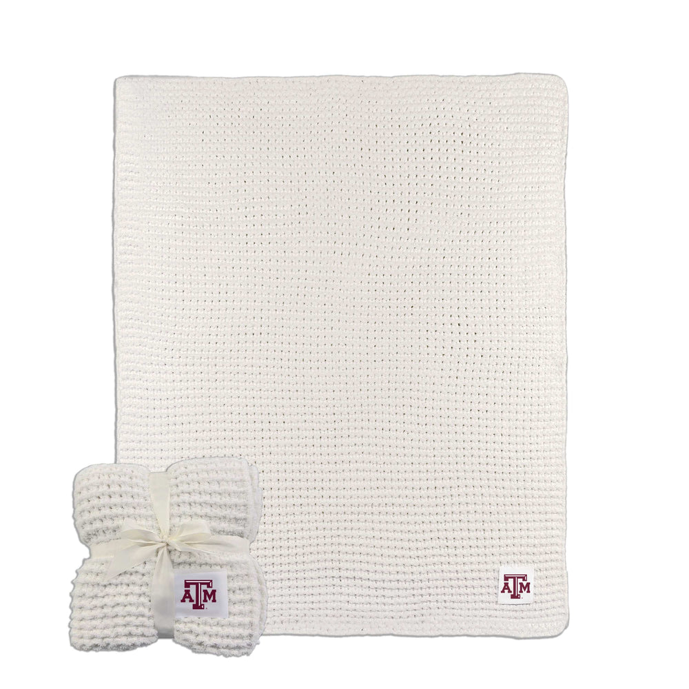 Texas A&M Cable Knit Throw 50x60 - Logo Brands - Flyclothing LLC
