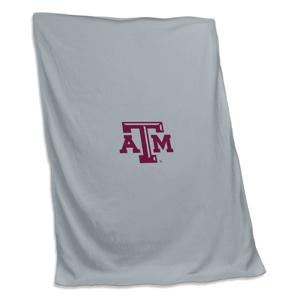 Texas A&M Gray Screened Sweatshirt Blanket - Logo Brands - Flyclothing LLC
