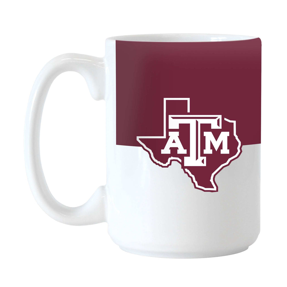 TX A&M 15oz Colorblock Sublimated Mug - Logo Brands - Flyclothing LLC