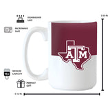 TX A&M 15oz Colorblock Sublimated Mug - Logo Brands - Flyclothing LLC