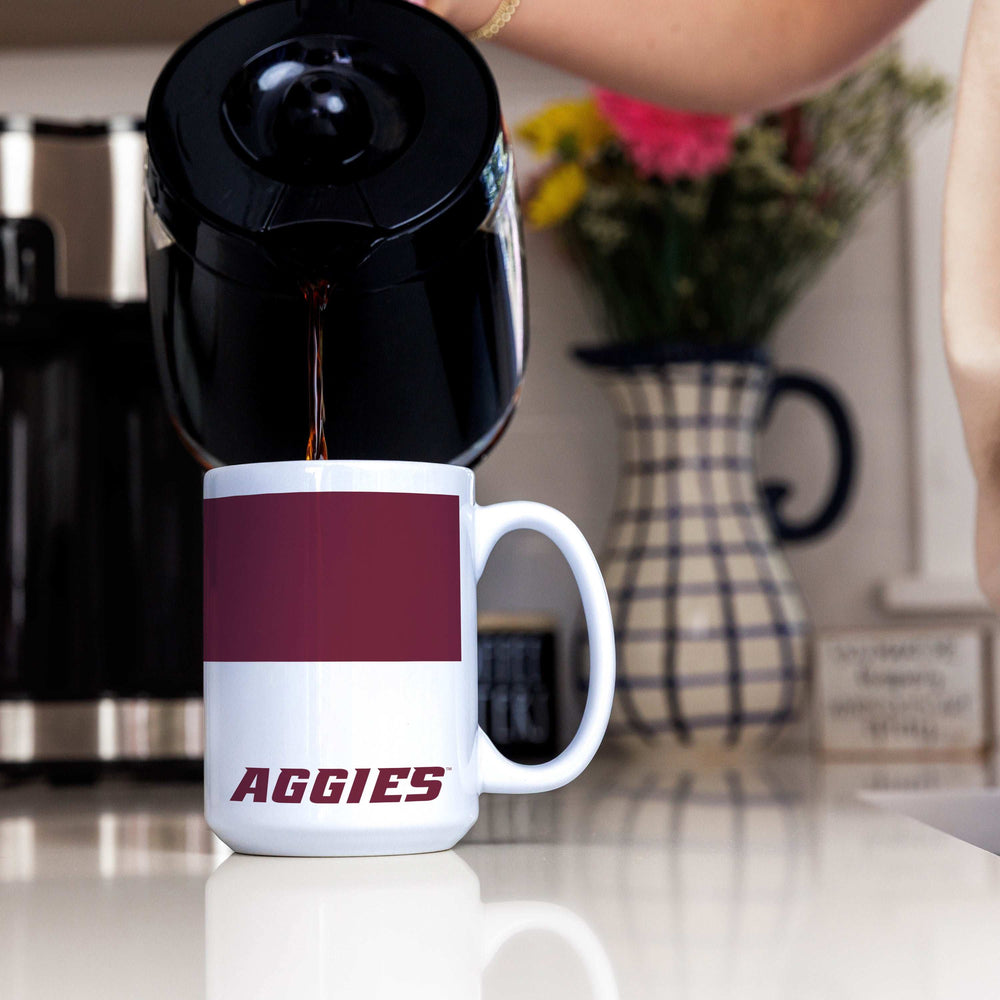 TX A&M 15oz Colorblock Sublimated Mug - Logo Brands - Flyclothing LLC