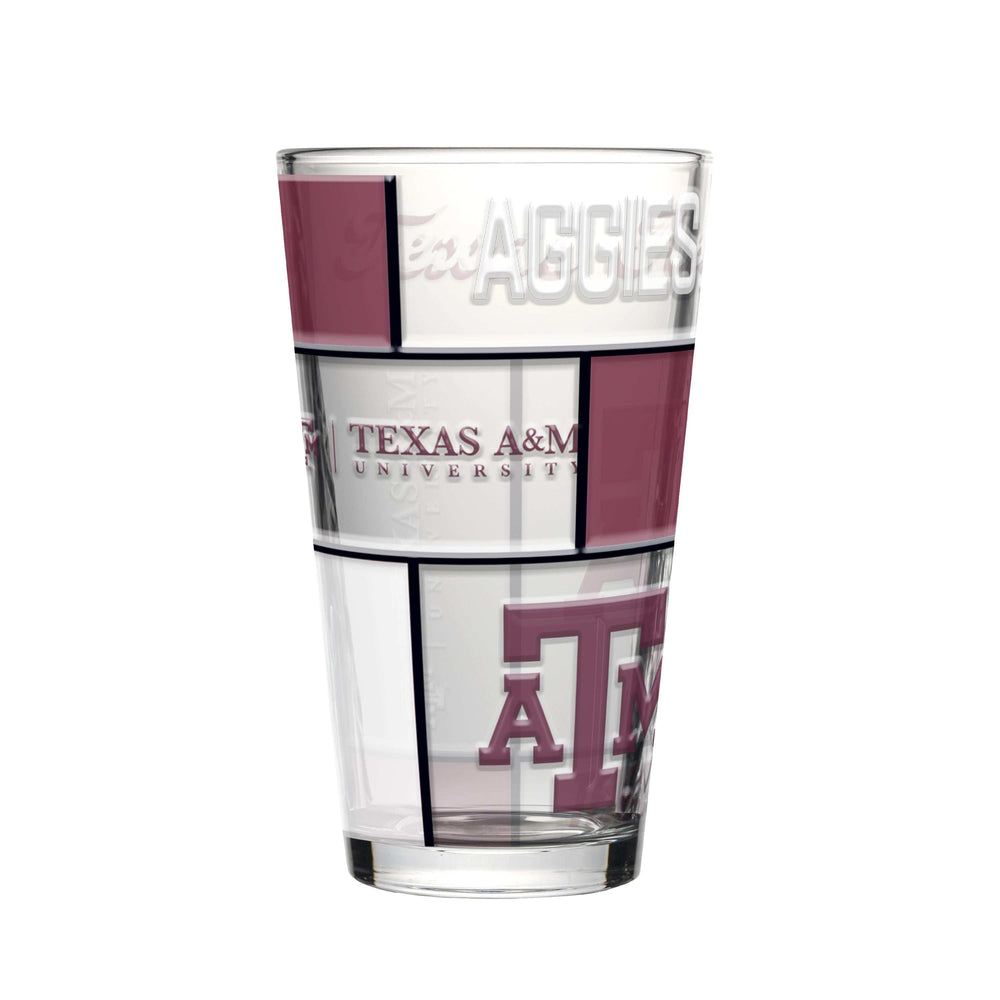 Texas A&M 16oz Quilted Stained Pint Glass - Logo Brands - Flyclothing LLC