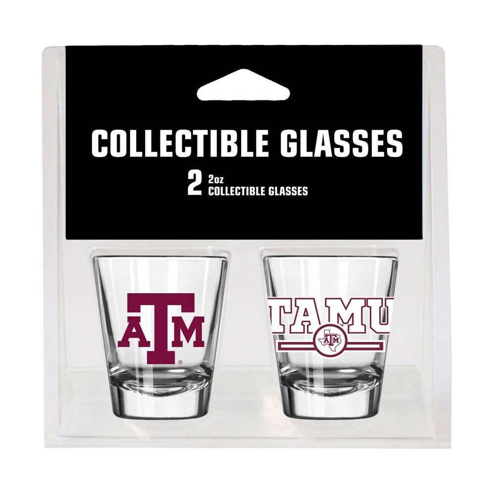Texas A&M Campus Colors 2oz Letterman Shot Glass 2 Pack - Logo Brands - Flyclothing LLC