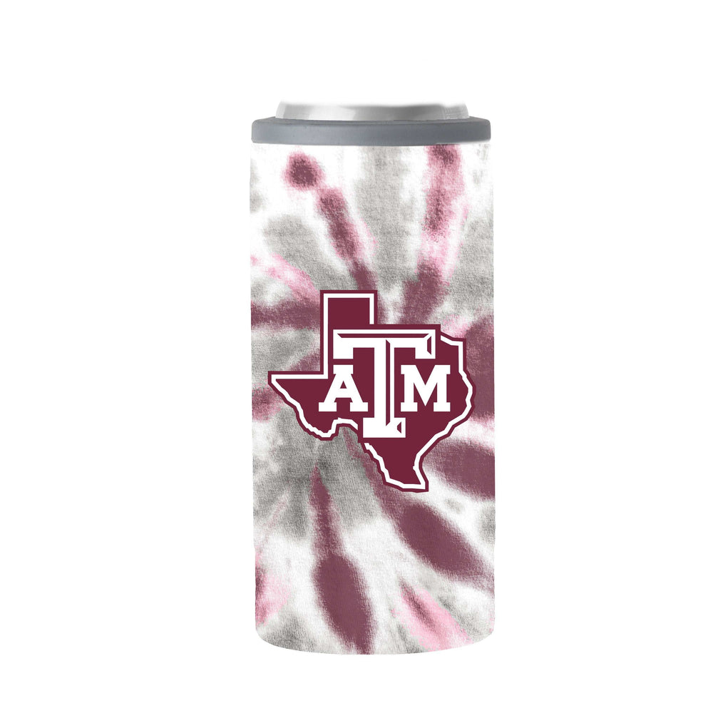 Texas A&M 12oz Tie Dye Slim Can Coolie - Logo Brands - Flyclothing LLC