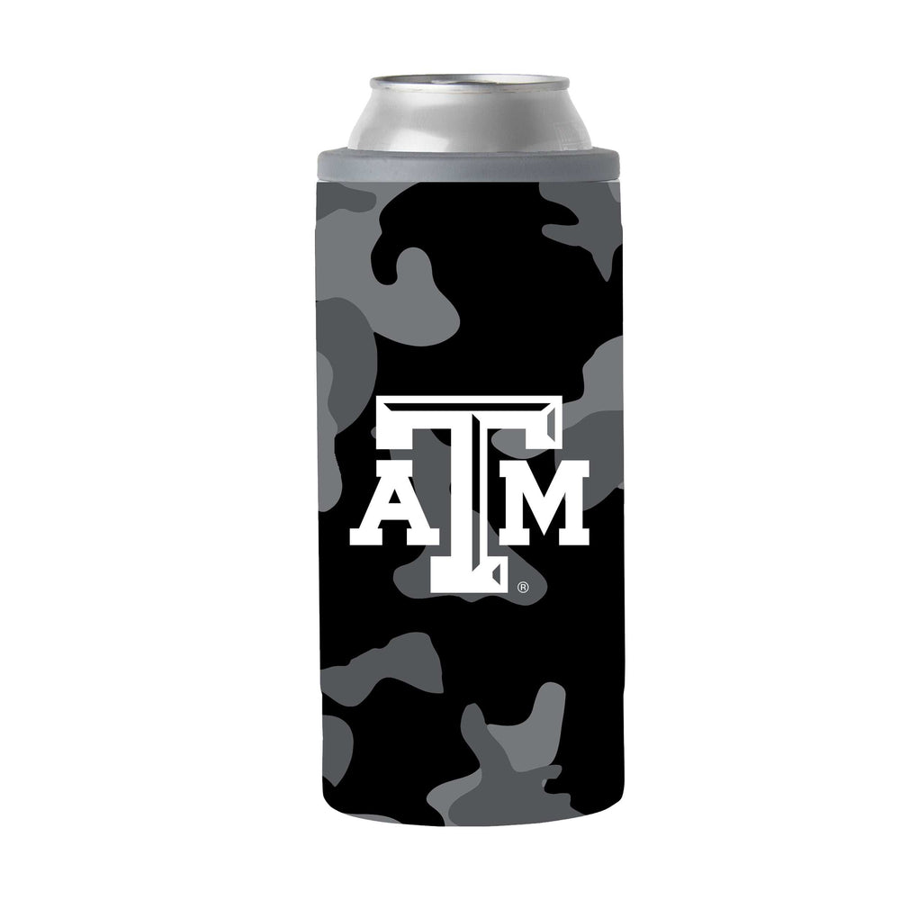 Texas A&M Black Camo 12oz Slim Can Coolie - Logo Brands - Flyclothing LLC