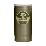 Texas A&M Badge Powder Coat Slim Can Coolie - Logo Brands - Flyclothing LLC