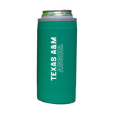 Texas A&M 12oz Optic Stacked Soft Touch Slim Coolie - Logo Brands - Flyclothing LLC
