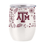 Texas A&M 16oz Botanical Stainless Curved Beverage - Logo Brands - Flyclothing LLC