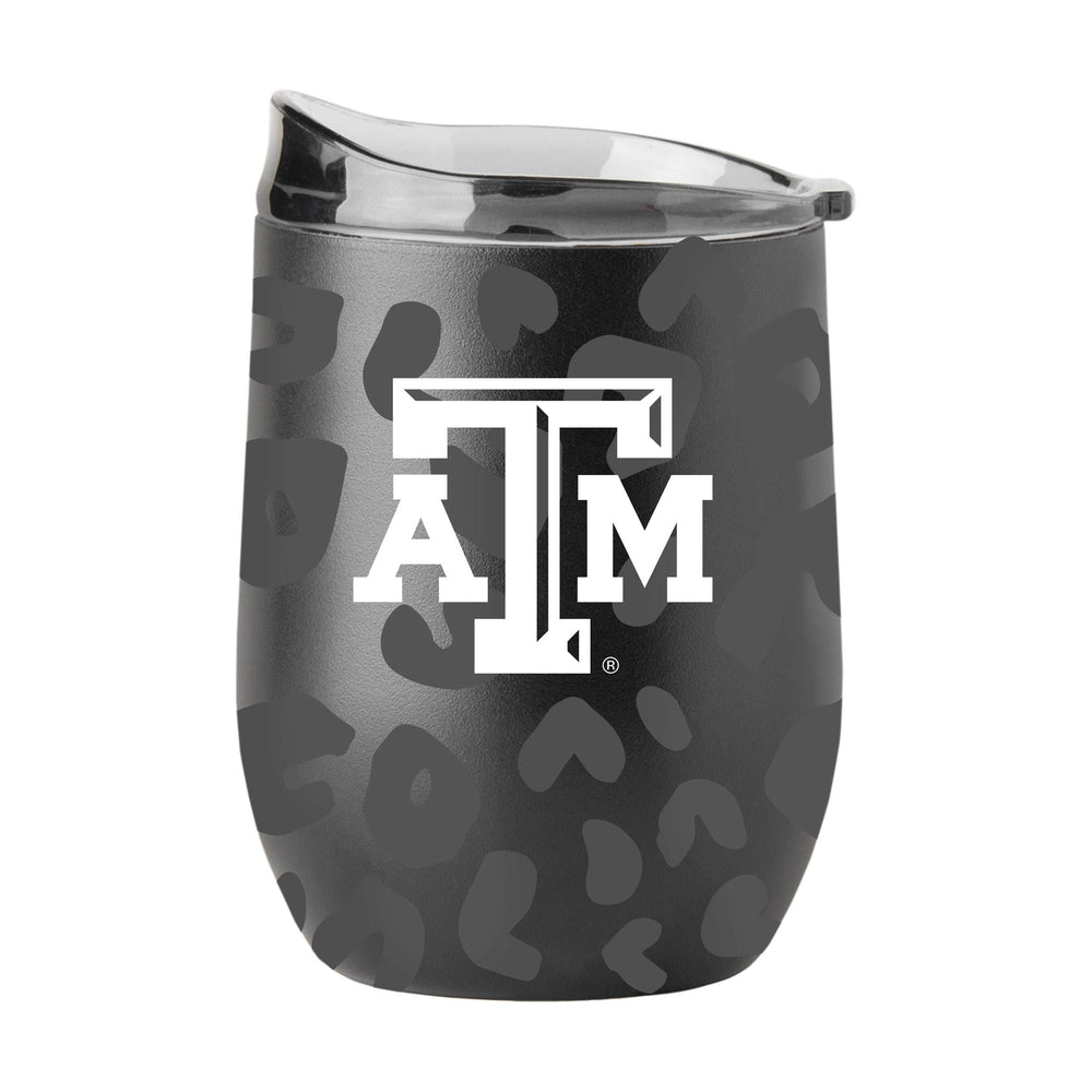Texas A&M Leopard 16oz Black Powdercoat Curved Beverage - Logo Brands - Flyclothing LLC
