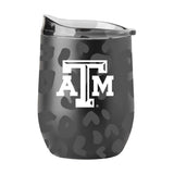 Texas A&M Leopard 16oz Black Powdercoat Curved Beverage - Logo Brands - Flyclothing LLC