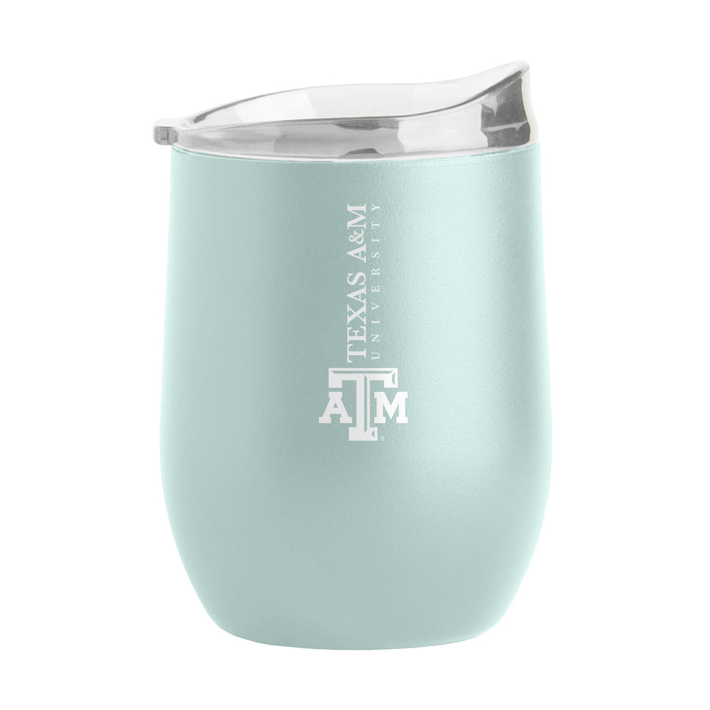 Texas A&M 16oz Vertical Powder Coat Curved Beverage - Logo Brands - Flyclothing LLC