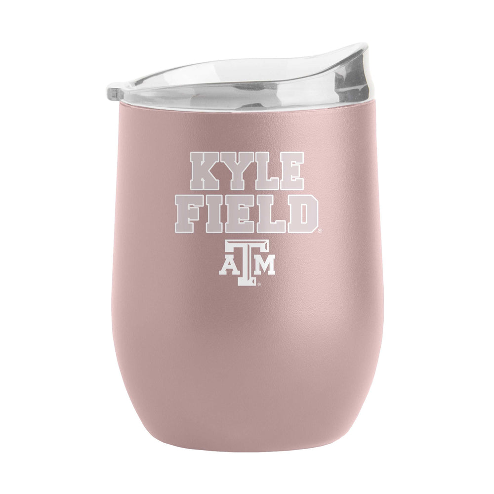 Texas A&M 16oz Stencil Powder Coat Curved Beverage - Logo Brands - Flyclothing LLC