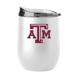 TX A&M 16oz Swagger White Powder Coat Curved Beverage - Logo Brands - Flyclothing LLC