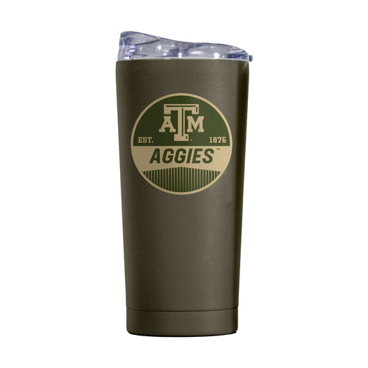 Texas A&M 20oz Badge Powder Coat Tumbler - Logo Brands - Flyclothing LLC