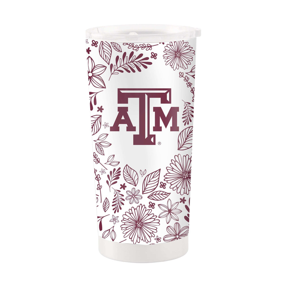 Texas A&M 20oz Botanical Stainless Steel Tumbler - Logo Brands - Flyclothing LLC
