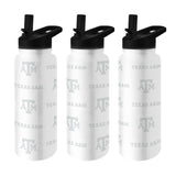 Texas A&M White 34oz Repeating Quencher Bottle w/ 6pk Stickers - Logo Brands - Flyclothing LLC