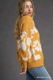 Umgee Floral Long Sleeve Sweater - Trendsi - Flyclothing LLC