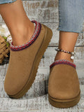 Round Toe Platform Slippers - Trendsi - Flyclothing LLC