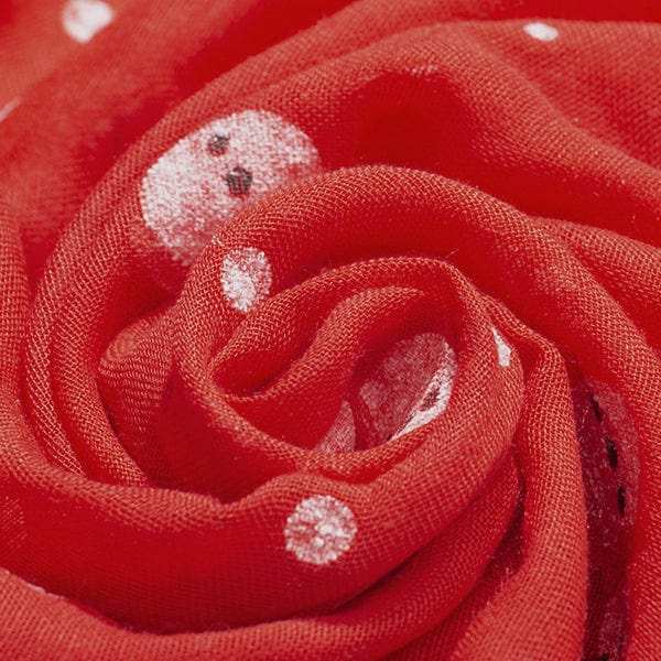 Fringe Snowman Polyester Scarf - Trendsi - Flyclothing LLC