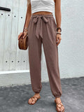Tied High Waist Pants with Pockets - Trendsi - Flyclothing LLC