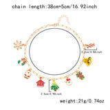 18K Gold-Plated Resin Christmas Theme Necklace - Trendsi - Flyclothing LLC