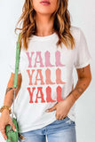 Letter Graphic Round Neck Short Sleeve T-Shirt - Trendsi - Flyclothing LLC