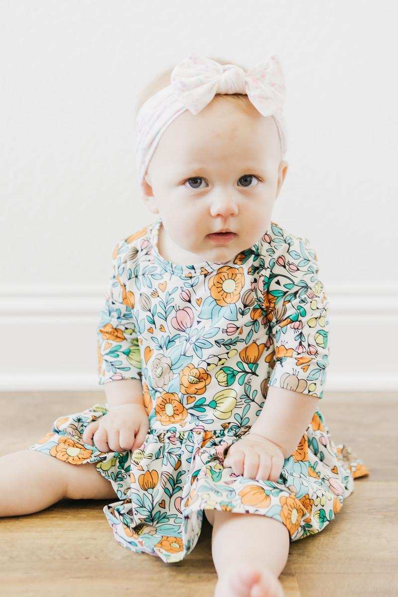 Vintage Vibes 3/4 Sleeve Twirl Bodysuit - Mila & Rose ® - Flyclothing LLC