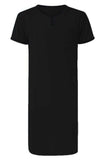 Men's Plus Size Contrast Trim Short Sleeve Lounge Tee Dress - Trendsi - Flyclothing LLC